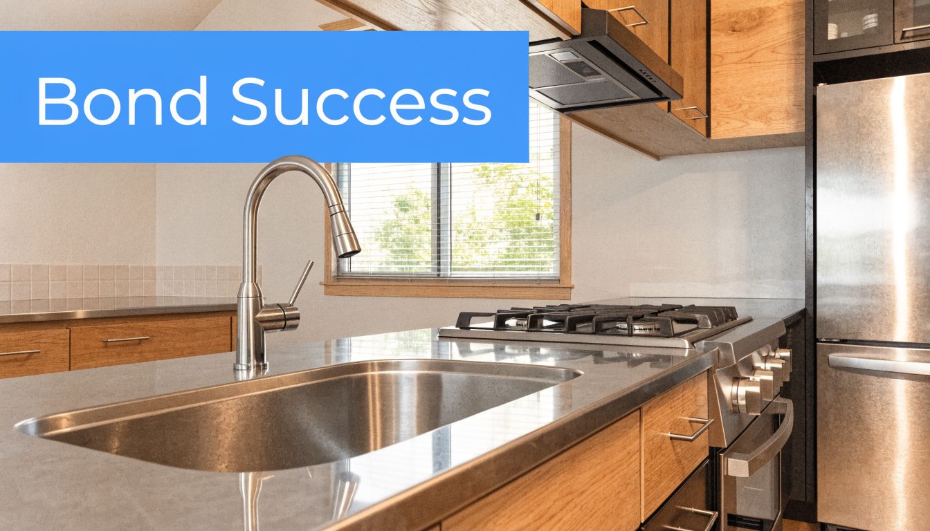 A modern kitchen with wooden cabinets and stainless steel appliances, emphasizing a clean and organized space.