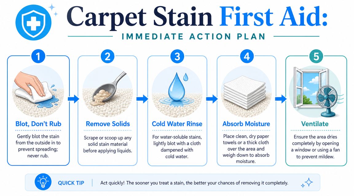 Carpet Stain First Aid Your Immediate Action Plan